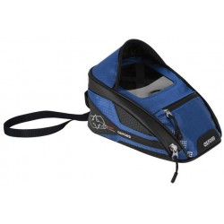 Tankbag na motocykel M2R, OXFORD (čierny/modrý, s magnetickou základňou, objem 2 l)