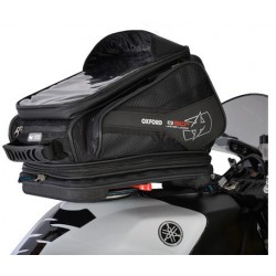 Tankbag na motocykel Q30R QR, OXFORD (čierny, s rýchloupínacím systémom na viečka nádrže, objem 30 l)