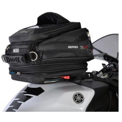 Tankbag na motocykel Q15R QR, OXFORD (čierny, s rýchloupínacím systémom na viečka nádrže, objem 15 l)